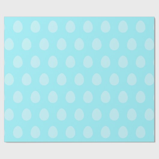 Celeste Blue Easter Egg Wrapping Paper Cadeaupapier (Vlak)