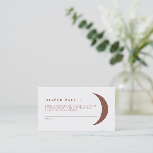 CELESTE Bohemian Moon Diaper Raffle Ticket Game (Staand voorkant)