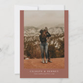 CELESTE Boho Maan & Sterren Terracotta Boog Trouw  Kaart (Achterkant)