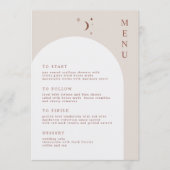 CELESTE Boho Moon & Stars Terracotta Arch Menu (Voorkant)