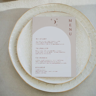 CELESTE Boho Moon & Stars Terracotta Arch Menu