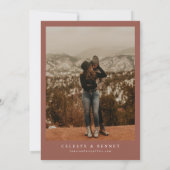 CELESTE Boho Moon & Stars Terracotta Save the Date Kaart (Achterkant)