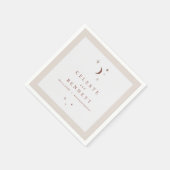 CELESTE Boho Moon & Stars Terracotta Wedding Servet (Hoek)