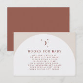 CELESTE Boho Terracotta Boeken voor Baby Tussenvoe Kaart (Voorkant / Achterkant)