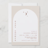 CELESTE Boho Terracotta Moon Arch Baby shower Kaart (Voorkant)