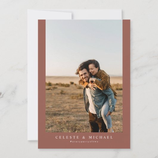 CELESTE Boho Terracotta Moon Arch Vrijgezellenfees Kaart (Achterkant)