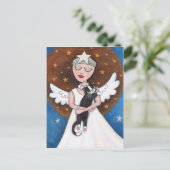 Celeste en haar Cat Briefkaart (Staand voorkant)