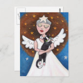 Celeste en haar Cat Briefkaart (Voorkant / Achterkant)