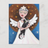 Celeste en haar Cat Briefkaart (Voorkant)