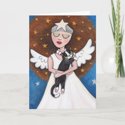 Celeste en haar Kat - Wenskaart Kaart (Voorkant)