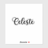 Celeste Naam - Handgeschreven kalligrafie Sticker (Vel)