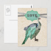 Celeste Peacock    LovePostcard Briefkaart (Voorkant / Achterkant)