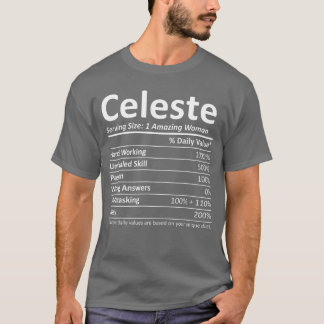 Celeste Voeding Gepersonaliseerde Naam Grappige vr T-shirt