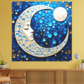 Celeste: Vrouw in de maan Canvas Afdruk (Insitu (Woonkamer))