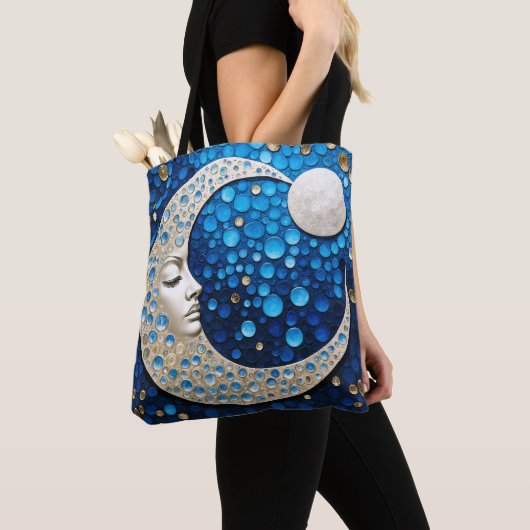 Celeste: Vrouw in de maan Tote Bag (Dichtbij)