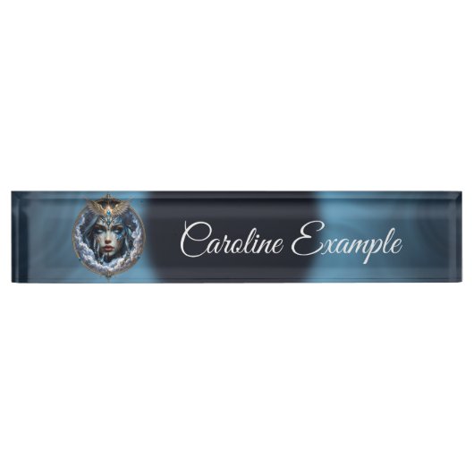 Celestia – Bewaker van de Eindeloze Hemel Naambordje (Voorkant)