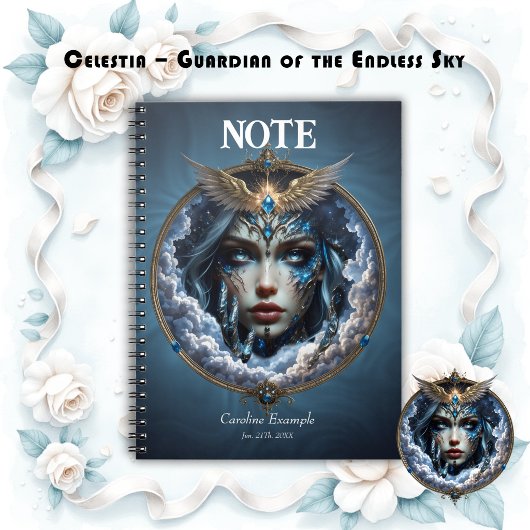 Celestia – Bewaker van de Eindeloze Hemel.  Notitieboek