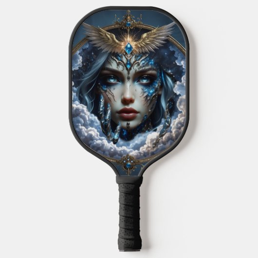 Celestia – Bewaker van de Eindeloze Hemel. Pickleball Paddle (Voorkant)