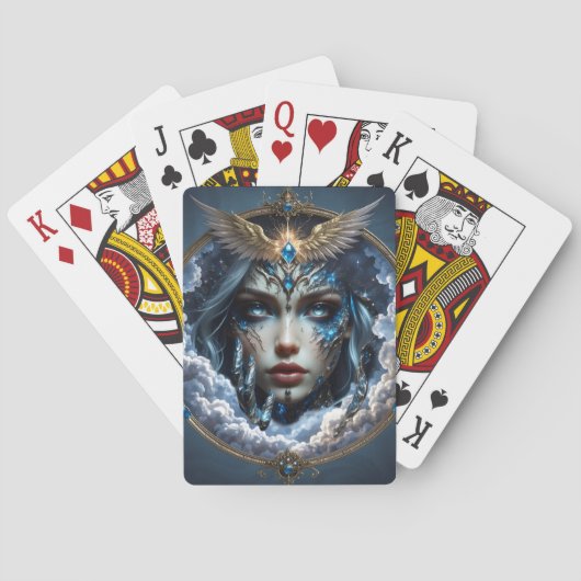 Celestia – Bewaker van de Eindeloze Hemel.  Pokerkaarten (Achterkant)