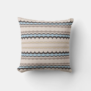 Celestia Horizon Poederblauw en taupe golvende s Kussen