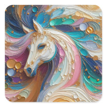 Celestia Paard Impressionisme Sticker