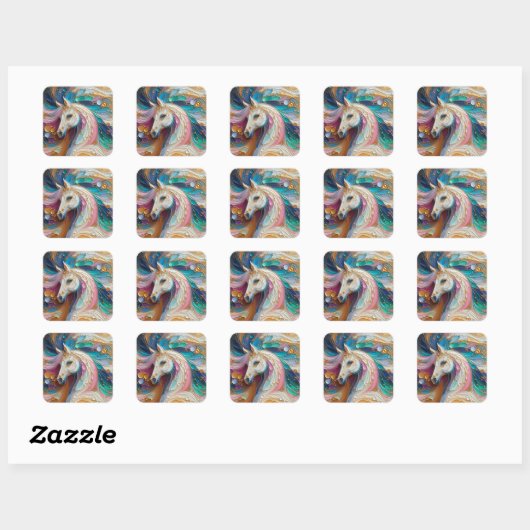 Celestia Paard Impressionisme Sticker (Vel)