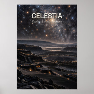 Celestia — Stellaire Observatorium Wereld Poster