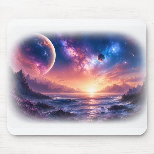 Celestiaal Horizon Sterrenstelsel Muismat (Voorkant)