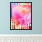 Celestiaal Prisma Nevel Spectrum Canvas Afdruk (Insitu (Houten vloer))