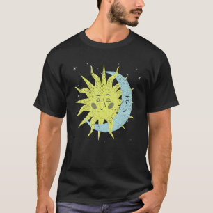 Celestiaire borsten Galaxy Buitenspatie Sun Moon A T-shirt
