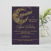 Celestial 50th Birthday Party Invitation Kaart (Staand voorkant)