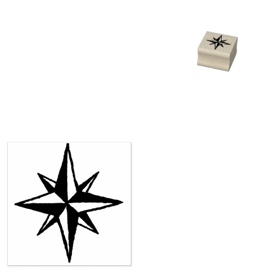Celestial 8 Branch Star Journaling Scrapbooking Rubberstempel (Gestempeld)