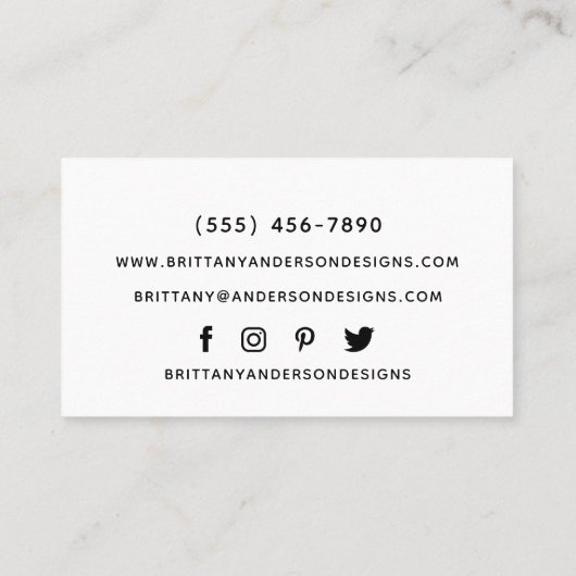 Celestial Abstract Black Paars Gold Visitekaartje (Achterkant)