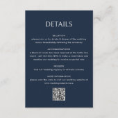 Celestial Abstract Blauw Gouden Maan Bruiloft Informatiekaartje (Voorkant)