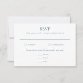 Celestial Abstract Blauw Gouden Maan Bruiloft RSVP Kaartje (Voorkant)