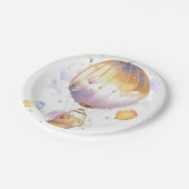 Celestial Adventure: Hete Luchtballon Baby shower Papieren Bordje (Gekanteld)
