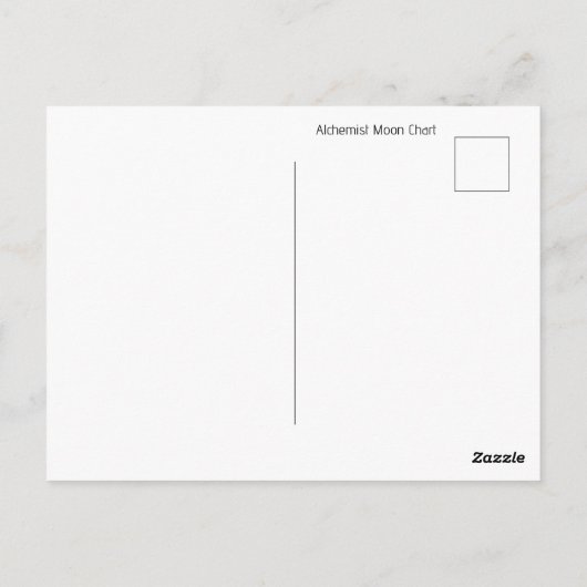 Celestial Alchemist Moon Briefkaart (Achterkant)