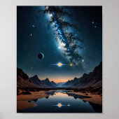 Celestial Alignment van Planeten Art Poster (Voorkant)