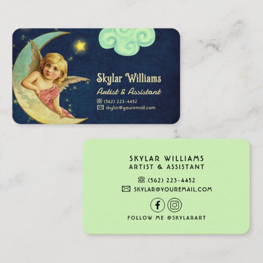 Celestial Angel Aangepaste Visitekaartjes (Voorkant / Achterkant)