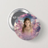 Celestial Angel Memorial Button 2-inch eerbetoon (Voorkant /achterkant)
