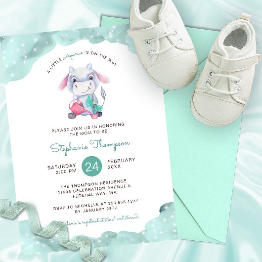 Celestial Aquarius Astrologie Teken Baby shower Kaart