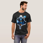 Celestial Arc Knight – Blue Energy Ascension T-shirt (Voorkant volledig)