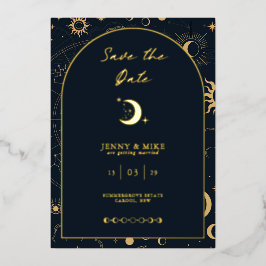 Celestial Arch Save the Date Folie Uitnodiging