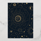 Celestial Arch Save the Date Folie Uitnodiging (Achterkant)