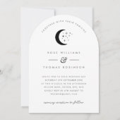 Celestial Arch Shape Wedding Invitation Kaart (Voorkant)