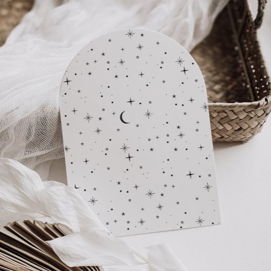 Celestial Arch Shape Wedding Invitation Kaart