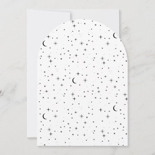 Celestial Arched Bridal Shower Kaart (Achterkant)