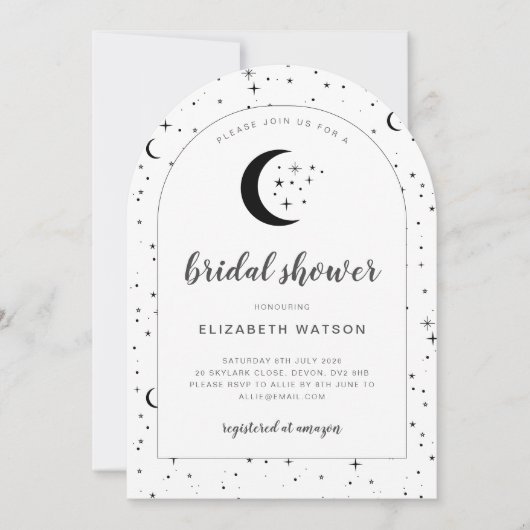 Celestial Arched Bridal Shower Kaart (Voorkant)
