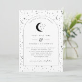 Celestial Arched Wedding Uitnodiging (Staand voorkant)