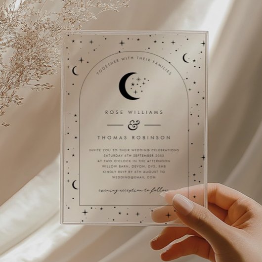 Celestial Arched Wedding Uitnodiging